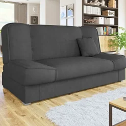 Divano letto 2 posti 182cm pieghevole senza braccioli grigio scuro Rollo