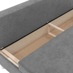 Divano letto 3 posti 192cm pieghevole matrimoniale grigio beige Titus