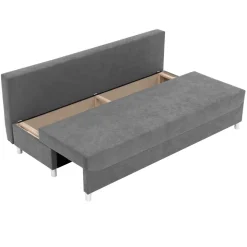 Divano letto 3 posti 192cm pieghevole matrimoniale grigio beige Titus
