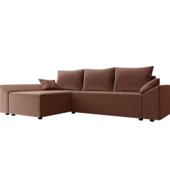 Divano letto 3 posti reversibile 240x140cm matrimoniale angolare rosa Appia