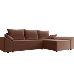 Divano letto 3 posti reversibile 240x140cm matrimoniale angolare rosa Appia