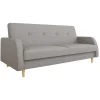 Divano letto 2 posti 216x87cm con box contenitore grigio Nebbia