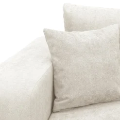 Divano letto 3 posti 248x90cm con contenitore in tessuto velo bianco Floty