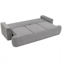 Divano letto 3 posti 248x110cm con contenitore grigio scuro Novera