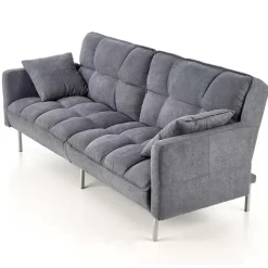 Divano letto 2 posti 193x58cm grigio acciaio Cassandra