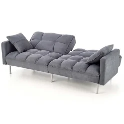 Divano letto 2 posti 193x58cm grigio acciaio Cassandra