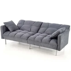 Divano letto 2 posti 193x58cm grigio acciaio Cassandra