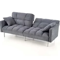 Divano letto 2 posti 193x58cm grigio acciaio Cassandra