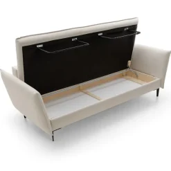 Divano letto 3 posti 237x105cm tessuto bianco Tranquil