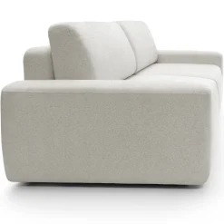 Divano letto 3 posti 257x105cm tessuto bianco Cozyfy