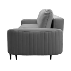 Divano letto 3 posti 244x102cm tessuto grigio Shimmer