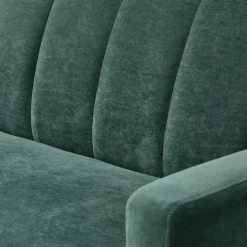 Divano letto 3 posti 192x82 cm velluto verde scuro Nespolo