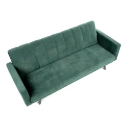 Divano letto 3 posti 192x82 cm velluto verde scuro Nespolo