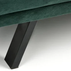 Divano letto 3 posti 192x82 cm velluto verde scuro Nespolo