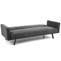 Divano letto 3 posti 192x82 cm velluto grigio scuro Nespolo