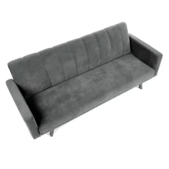 Divano letto 3 posti 192x82 cm velluto grigio scuro Nespolo