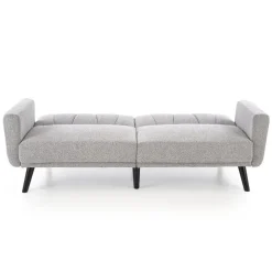 Divano letto reclinabile 3 posti 200x55cm grigio nero Aron