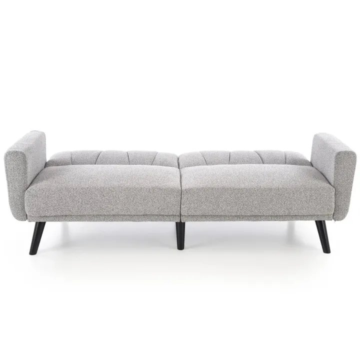 Divano letto reclinabile 3 posti 200x55cm grigio nero Aron