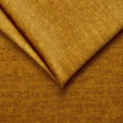 Divano letto regolabile angolare destro 5 posti 353x214cm tessuto giallo senape Calmora