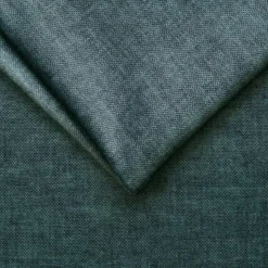 Divano letto regolabile angolare sinistro 5 posti 353x214cm tessuto azzurro Calmora