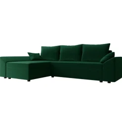 Divano letto reversibile 3 posti 240x140cm matrimoniale angolare verde Appia
