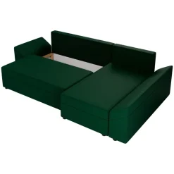Divano letto reversibile 3 posti 240x140cm matrimoniale angolare verde Appia