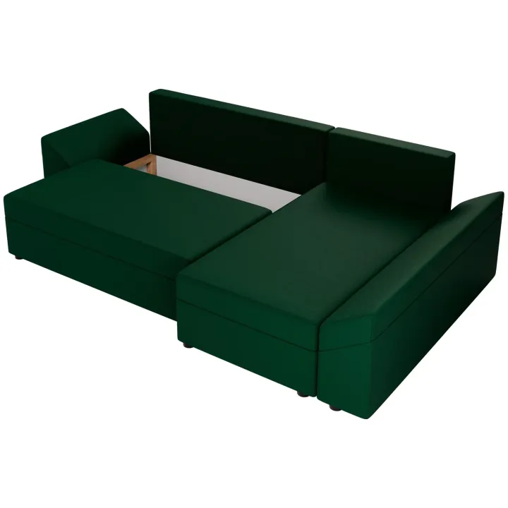 Divano letto reversibile 3 posti 240x140cm matrimoniale angolare verde Appia