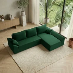 Divano letto reversibile 3 posti 240x140cm matrimoniale angolare verde Appia