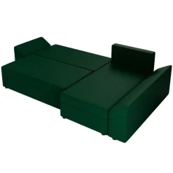 Divano letto reversibile 3 posti 240x140cm matrimoniale angolare verde Appia