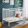 Lettino bambini 65x124cm con materasso e sponde bianco Shine