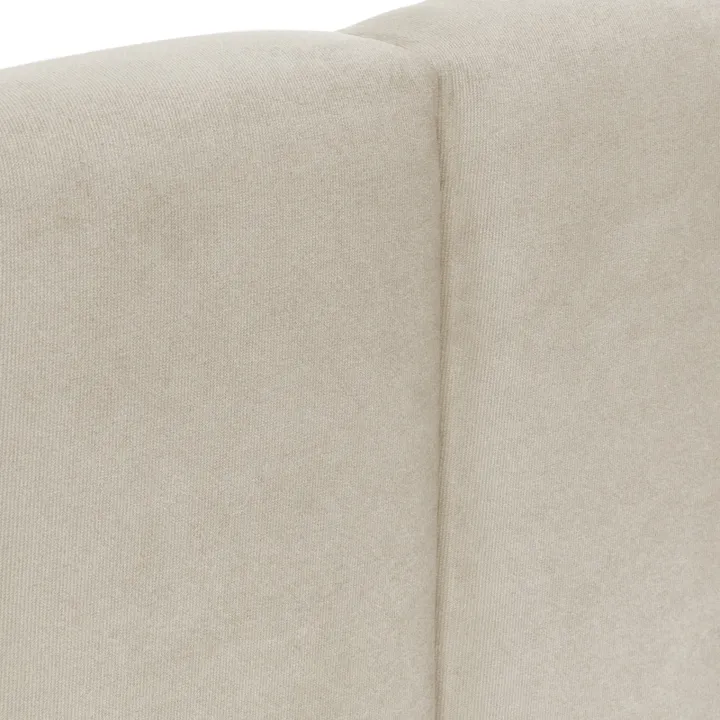 Letto alla francese 140x200 cm con rete contenitore imbottito beige Cometa