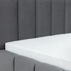 Letto alla francese 140x200 cm con rete contenitore imbottito grigio scuro Cometa