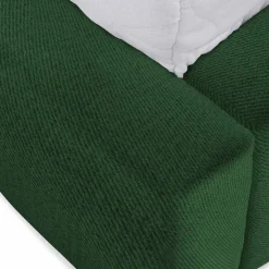 Letto alla francese 140x200cm con rete contenitore imbottito verde Aluna