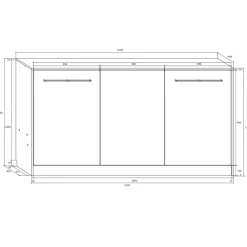 Letto a scomparsa orizzontale 90x200cm singolo rovere blu Alvin Gihome®