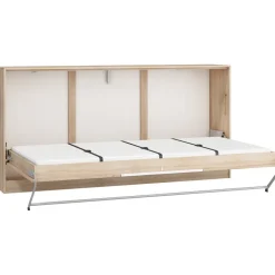 Letto a scomparsa orizzontale 90x200cm singolo rovere rosa Alvin Gihome®