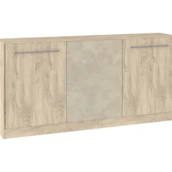 Letto a scomparsa orizzontale 90x200cm singolo rovere chiaro beige sabbia Alvin Gihome®