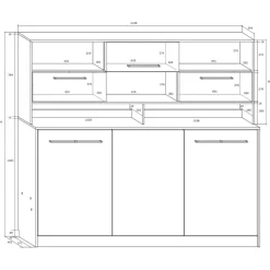 Letto a scomparsa orizzontale 90x200cm singolo con libreria bianco pino grigio grafite Alvin Gihome®
