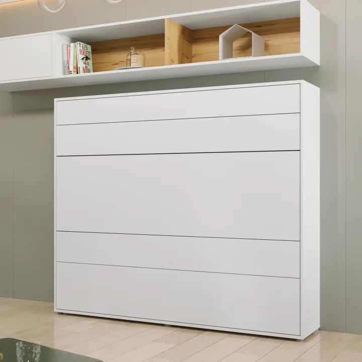Letto a scomparsa orizzontale 160x200 cm matrimoniale bianco Camelio