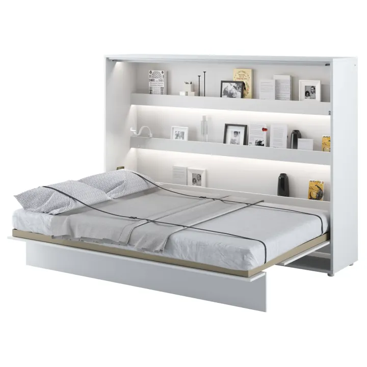 Letto a scomparsa orizzontale 160x200 cm matrimoniale bianco Camelio