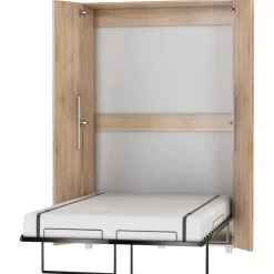 Letto a scomparsa verticale 120x200cm piazza e mezza rovere sonoma Calvin Gihome®