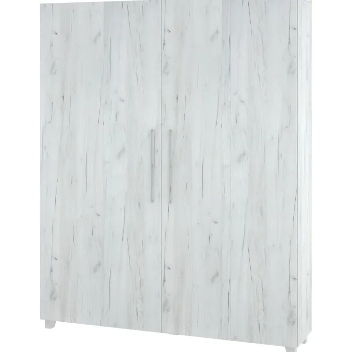 Letto a scomparsa verticale 160x200cm matrimoniale bianco pino Calvin Gihome®