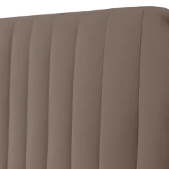 Letto contenitore matrimoniale 160x200 imbottito velluto marrone Poffi