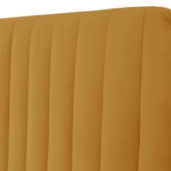 Letto contenitore matrimoniale 160x200 imbottito velluto senape Poffi