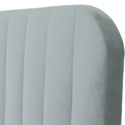 Letto contenitore matrimoniale 160x200 imbottito velluto grigio Poffi