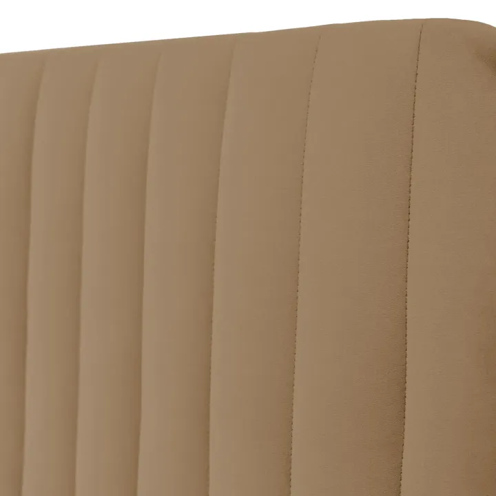 Letto contenitore matrimoniale 160x200 imbottito velluto tortora Poffi