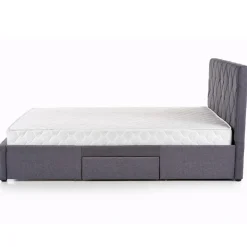 Letto matrimoniale con cassettoni 160x200cm grigio nero Galileo
