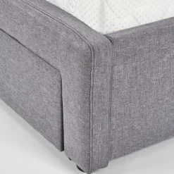 Letto matrimoniale con cassettoni 160x200cm grigio nero Galileo