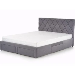 Letto matrimoniale con cassettoni 160x200cm grigio nero Galileo