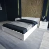 Letto matrimoniale con comodini 160x200cm bianco Alina