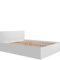 Letto matrimoniale contenitore 160x200 cm con rete a doghe bianco Athena